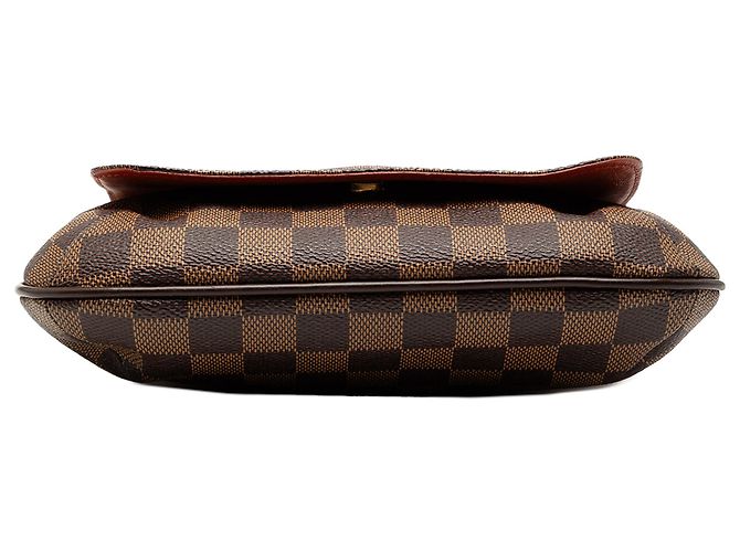Louis Vuitton Musette Salsa in Damier Ébène marrone con tracolla lunga - vista 3