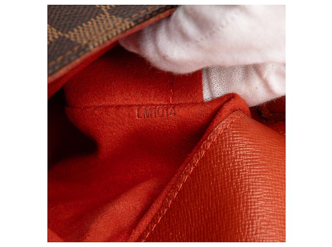 Louis Vuitton Musette Salsa in Damier Ébène marrone con tracolla lunga - vista 6