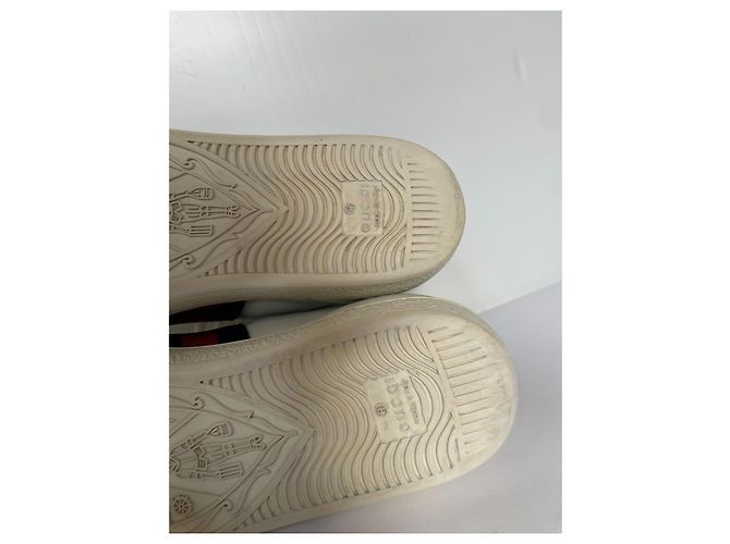 Sneaker Gucci Ace in pelle bianca Bianco - vista 8