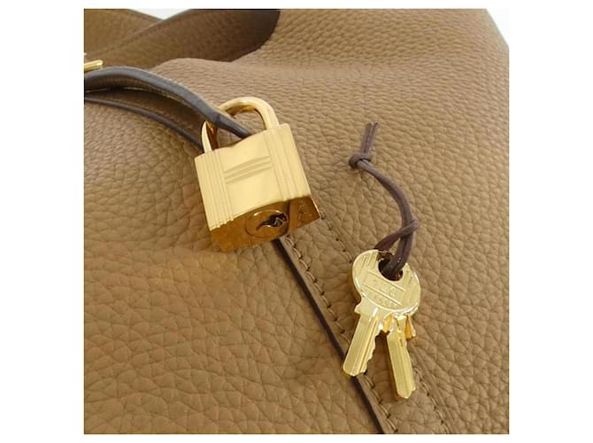 Borsa Hermès Picotin Lock MM Marrone - vista 3