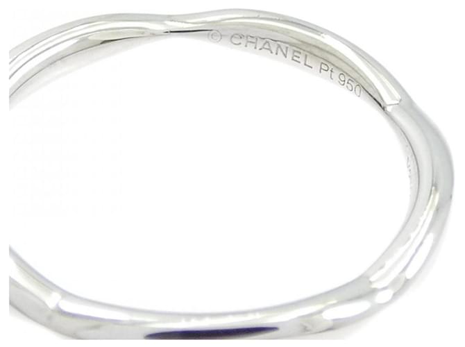 Timeless Chanel Platinum Camellia Band Ring - view 3