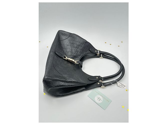 Dionysus Gucci Jackie Medium in pelle Guccissima nera – 2000s Nero - vista 17