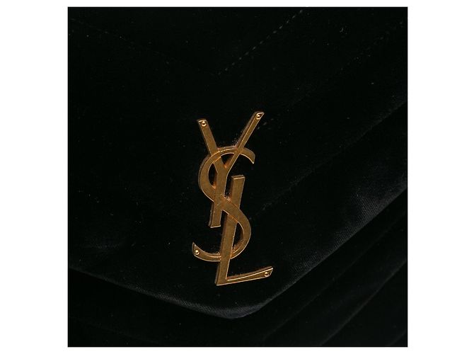 Saint Laurent – LouLou Monogram in velluto matelassé nero | Small - vista 5