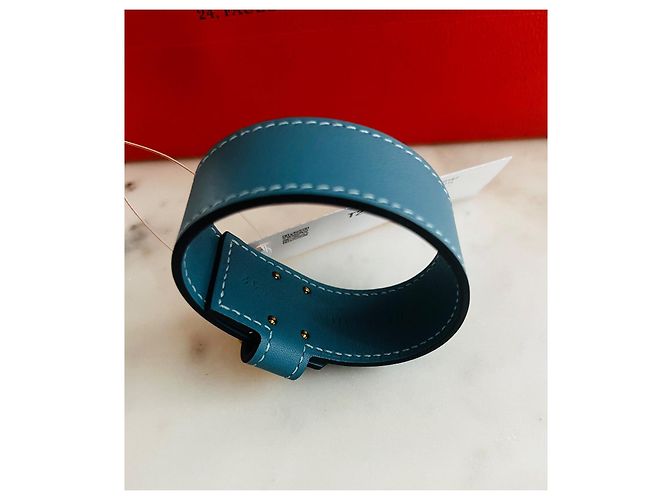 Hermès Kelly Swift Armband Blaues Leder - Ansicht 2