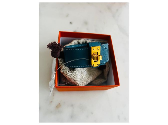 Hermès Kelly Swift Armband Blaues Leder - Ansicht 3