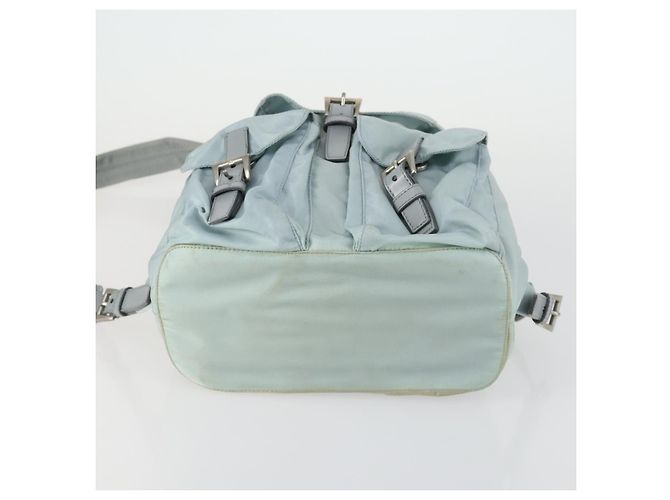 PRADA Rucksack aus Nylon hellblau Silber Auth BA9058 - Ansicht 5