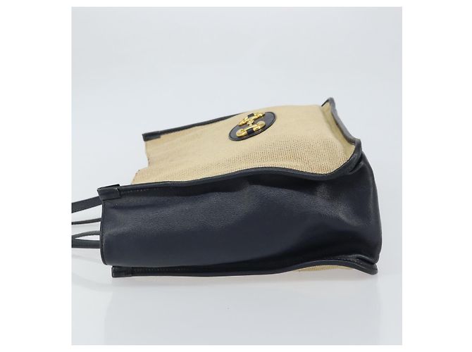 Sac Tote Horsebit en toile beige et or GUCCI 623694 Auth BA9373 Doré - vue 4
