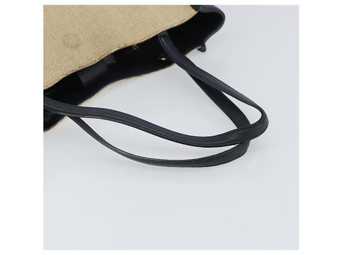 Sac Tote Horsebit en toile beige et or GUCCI 623694 Auth BA9373 Doré - vue 7