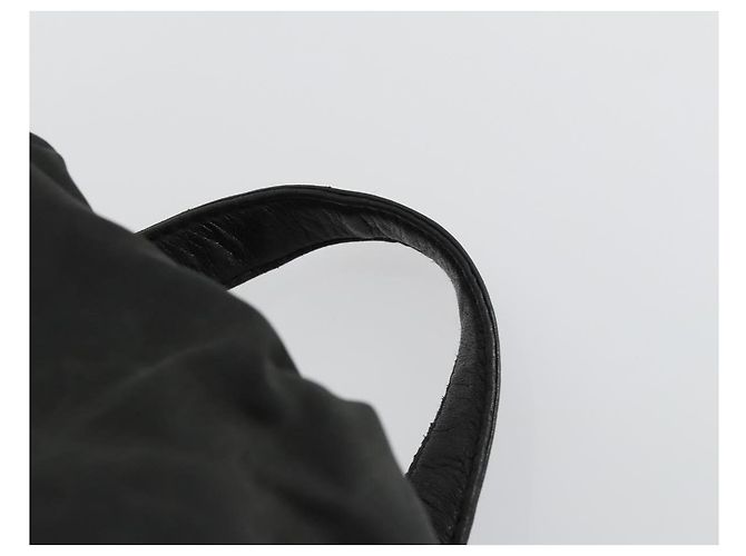 Zaino PRADA in nylon nero e oro Auth ka1273 D'oro - vista 14