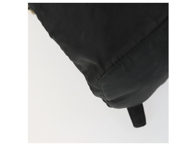 Zaino PRADA in nylon nero e oro Auth ka1273 D'oro - vista 16