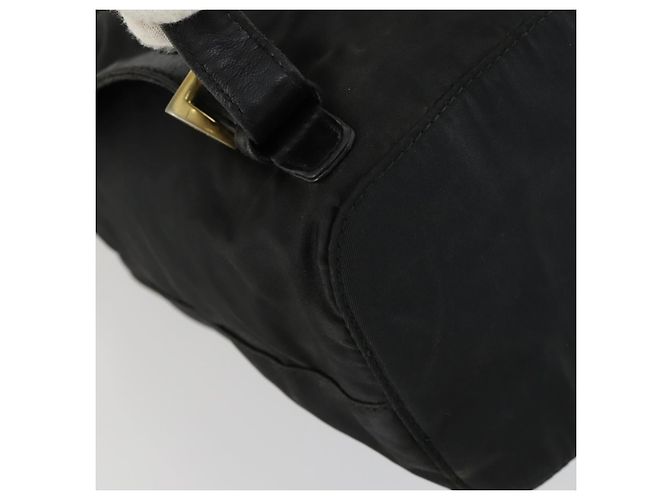 Zaino PRADA in nylon nero e oro Auth ka1273 D'oro - vista 18