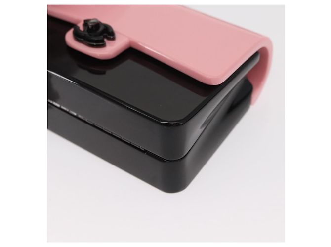 Borsa da sera a catena CHANEL Borsa a spalla plexi Nero Rosa CC Auth bs31743SM - vista 15