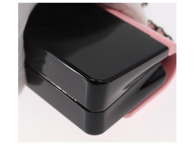 Borsa da sera a catena CHANEL Borsa a spalla plexi Nero Rosa CC Auth bs31743SM - vista 17