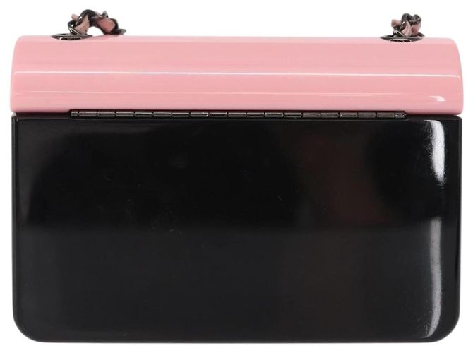 Borsa da sera a catena CHANEL Borsa a spalla plexi Nero Rosa CC Auth bs31743SM - vista 2