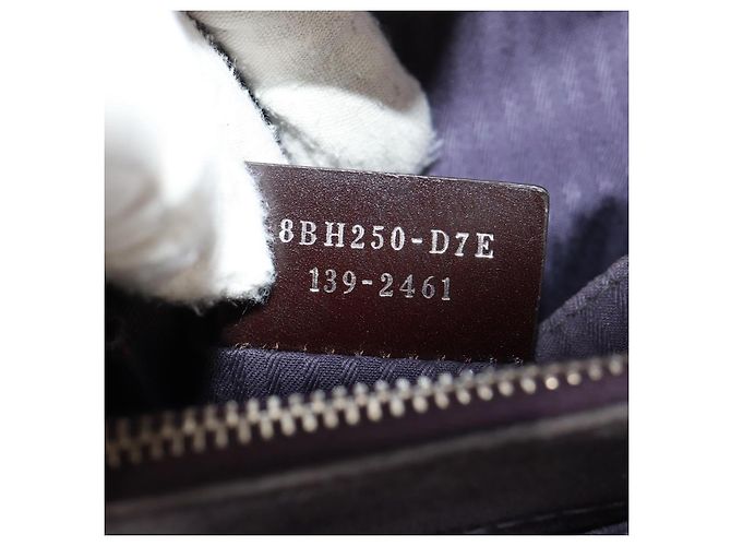 FENDI 2 JOURS Handtasche Leder 2-in-1 Lila Silber Authentisch 157911 - Ansicht 12