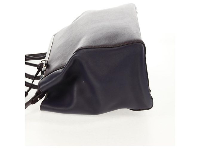 FENDI 2 JOURS Handtasche Leder 2-in-1 Lila Silber Authentisch 157911 - Ansicht 3