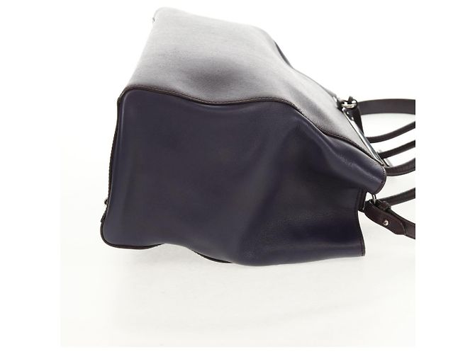 FENDI 2 JOURS Handtasche Leder 2-in-1 Lila Silber Authentisch 157911 - Ansicht 5