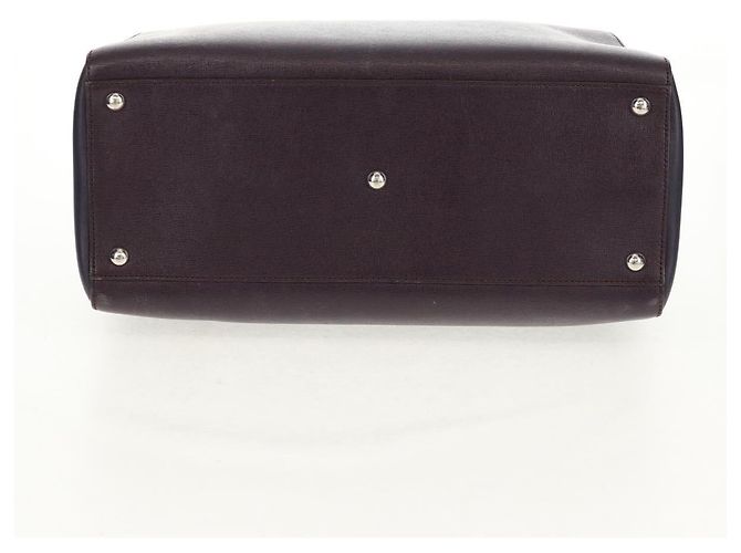 FENDI 2 JOURS Handtasche Leder 2-in-1 Lila Silber Authentisch 157911 - Ansicht 6