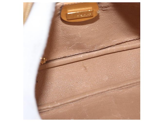 Gucci Borsa a Spalla Micro GG Supreme PVC Avorio Oro 007 89 0094 Auth am10270 D'oro Crudo - vista 11
