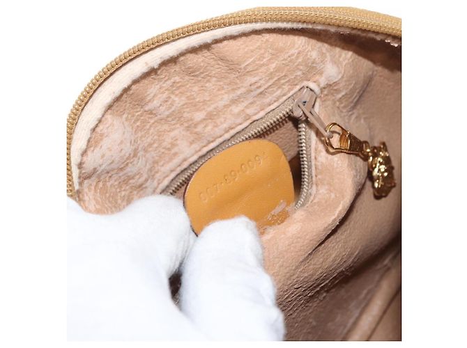 Gucci Borsa a Spalla Micro GG Supreme PVC Avorio Oro 007 89 0094 Auth am10270 D'oro Crudo - vista 12