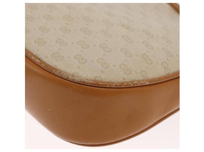 Gucci Borsa a Spalla Micro GG Supreme PVC Avorio Oro 007 89 0094 Auth am10270 D'oro Crudo - vista 16