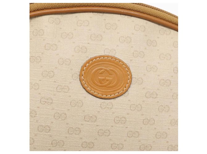 Gucci Borsa a Spalla Micro GG Supreme PVC Avorio Oro 007 89 0094 Auth am10270 D'oro Crudo - vista 17