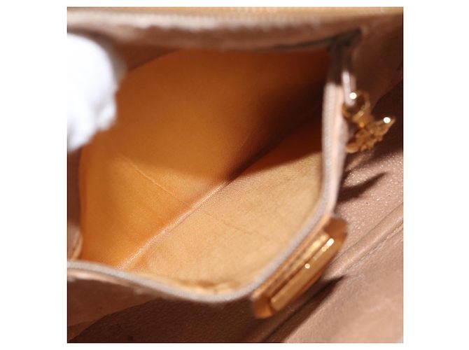 Gucci Borsa a Spalla Micro GG Supreme PVC Avorio Oro 007 89 0094 Auth am10270 D'oro Crudo - vista 22