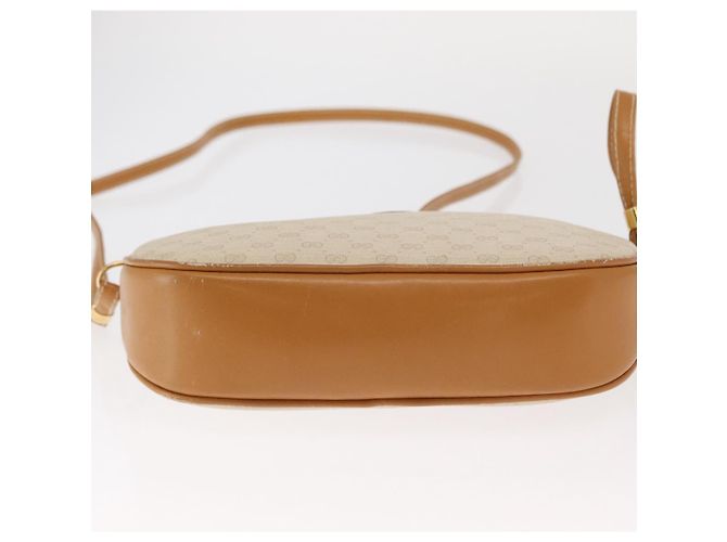 Gucci Borsa a Spalla Micro GG Supreme PVC Avorio Oro 007 89 0094 Auth am10270 D'oro Crudo - vista 5