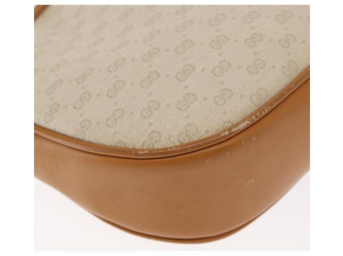 Gucci Borsa a Spalla Micro GG Supreme PVC Avorio Oro 007 89 0094 Auth am10270 D'oro Crudo - vista 9