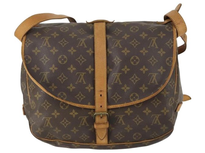 LOUIS VUITTON Borsa a Spalla Monogram Saumur 35 M42254 LV Auth ka1233 Monogramma - vista 2
