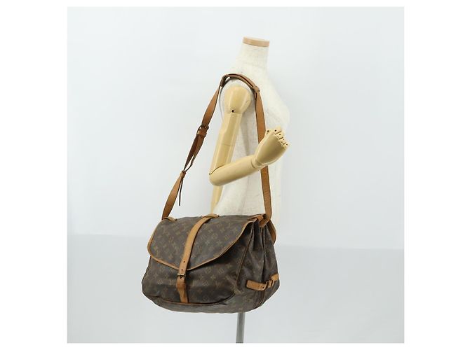 LOUIS VUITTON Borsa a Spalla Monogram Saumur 35 M42254 LV Auth ka1233 Monogramma - vista 27