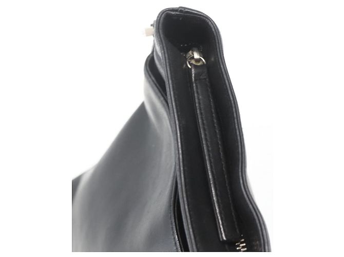 Borsa a Spalla CHANEL in Pelle Nera Argento CC Auth BA9339 Nero - vista 10