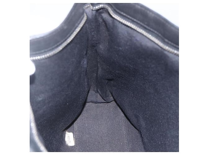 Borsa a Spalla CHANEL in Pelle Nera Argento CC Auth BA9339 Nero - vista 20