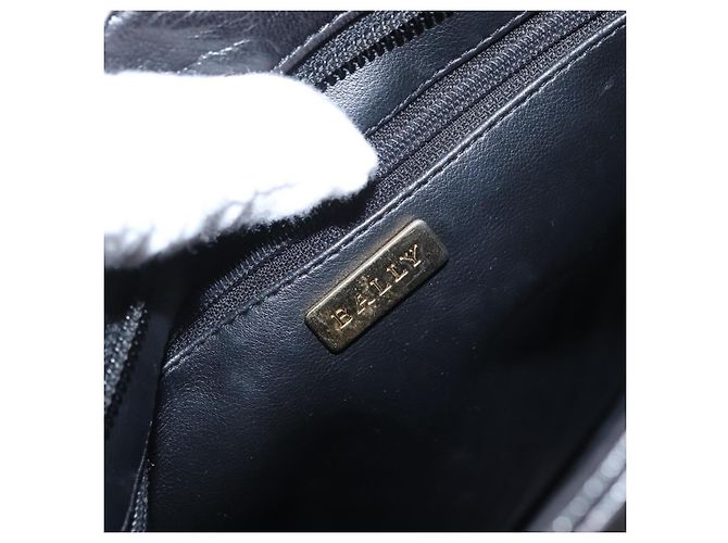 BALLY Borsa a Spalla a Catena Pelle Nera Oro Auth BA9129 Nero D'oro - vista 10