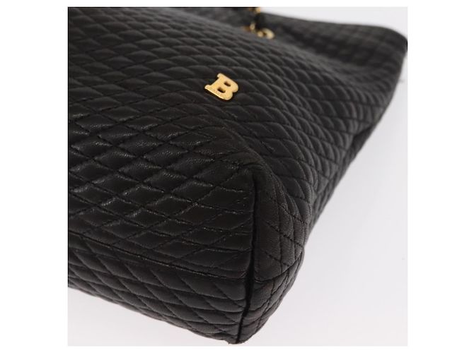 BALLY Borsa a Spalla a Catena Pelle Nera Oro Auth BA9129 Nero D'oro - vista 14