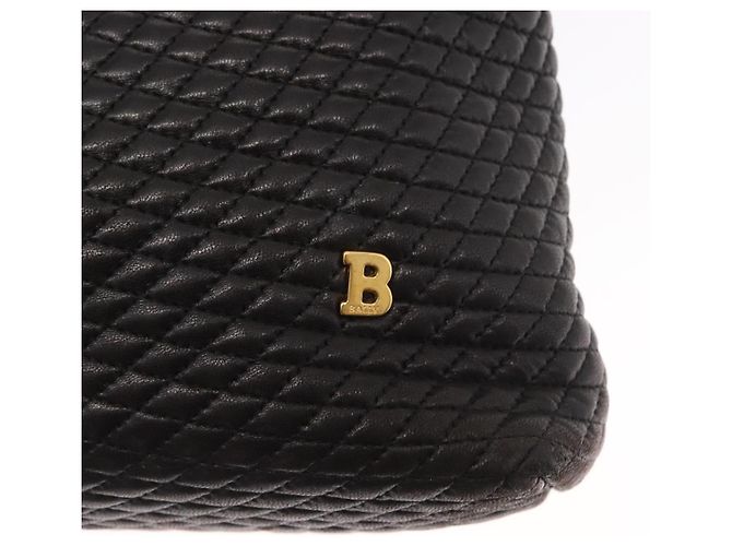 BALLY Borsa a Spalla a Catena Pelle Nera Oro Auth BA9129 Nero D'oro - vista 17