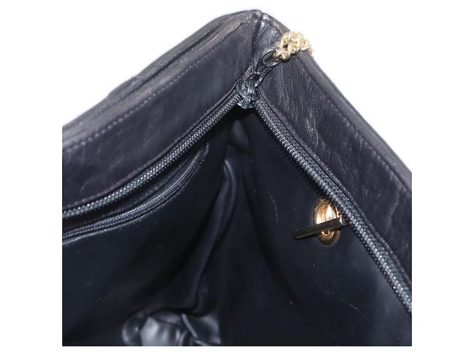 BALLY Borsa a Spalla a Catena Pelle Nera Oro Auth BA9129 Nero D'oro - vista 19