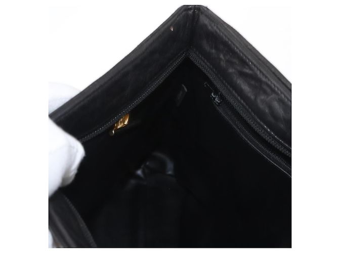 BALLY Borsa a Spalla a Catena Pelle Nera Oro Auth BA9129 Nero D'oro - vista 20