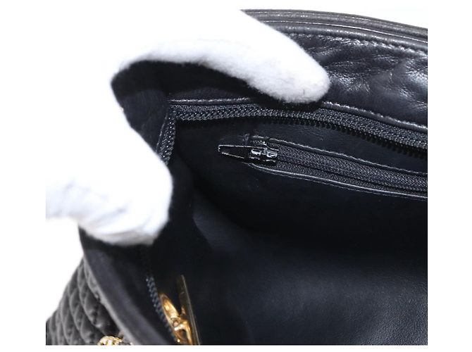 BALLY Borsa a Spalla a Catena Pelle Nera Oro Auth BA9129 Nero D'oro - vista 21