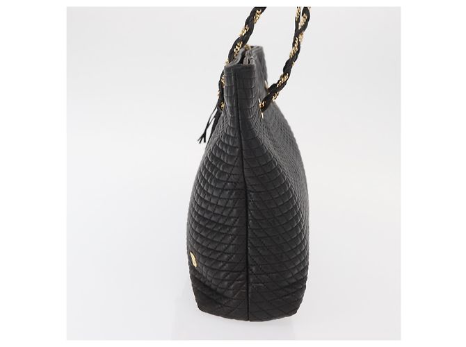 BALLY Borsa a Spalla a Catena Pelle Nera Oro Auth BA9129 Nero D'oro - vista 3