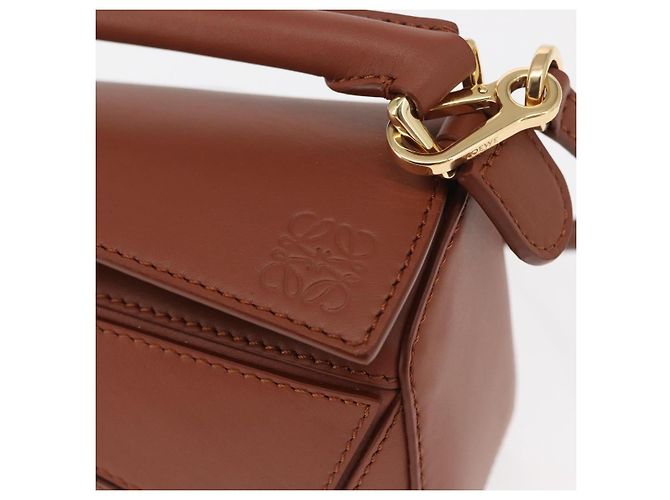 LOEWE Mini Puzzle Borsa Loewe x Studio Ghibli Calcifer 2way Marrone Auth am10317SM D'oro - vista 21