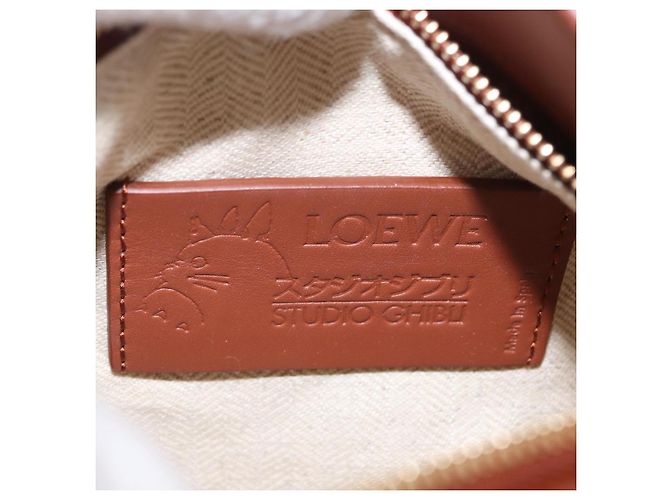 LOEWE Mini Puzzle Borsa Loewe x Studio Ghibli Calcifer 2way Marrone Auth am10317SM D'oro - vista 22