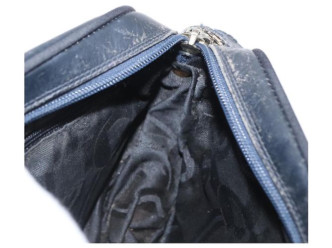 Borsa a Spalla Salvatore Ferragamo in Pelle Blu Navy Oro Auth ka1249 D'oro - vista 19