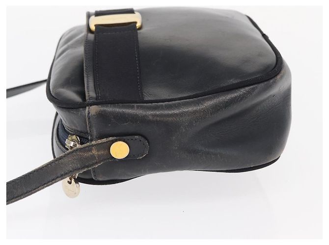 Borsa a Spalla Salvatore Ferragamo in Pelle Blu Navy Oro Auth ka1249 D'oro - vista 4