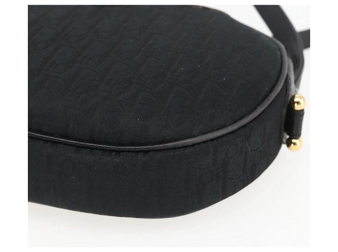 Borsa a Spalla in Tela Trotter Christian Dior Nero Oro Auth BA9335 D'oro - vista 14