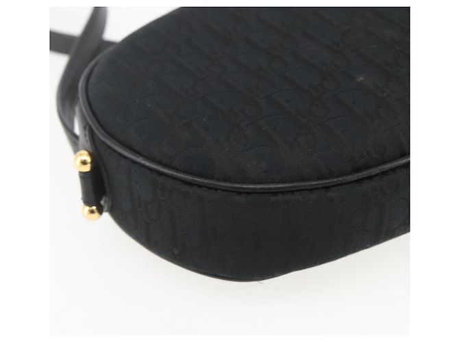 Borsa a Spalla in Tela Trotter Christian Dior Nero Oro Auth BA9335 D'oro - vista 17