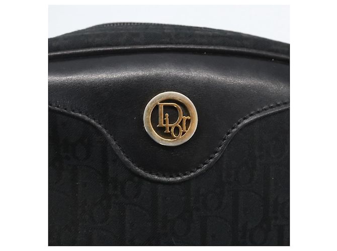 Borsa a Spalla in Tela Trotter Christian Dior Nero Oro Auth BA9335 D'oro - vista 18