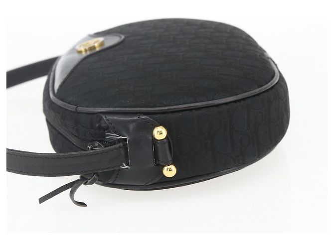 Borsa a Spalla in Tela Trotter Christian Dior Nero Oro Auth BA9335 D'oro - vista 3