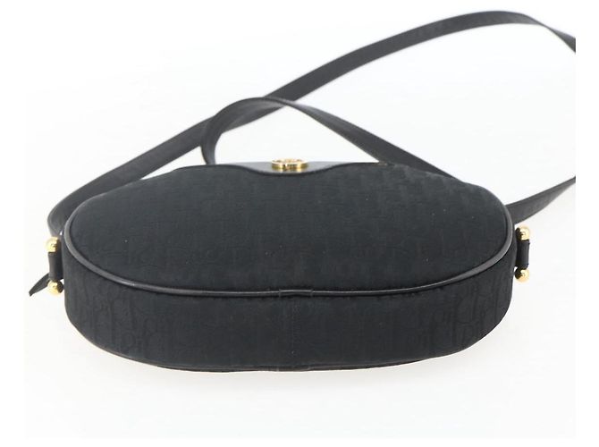 Borsa a Spalla in Tela Trotter Christian Dior Nero Oro Auth BA9335 D'oro - vista 5
