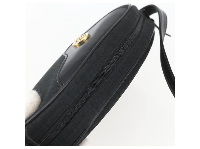Borsa a Spalla in Tela Trotter Christian Dior Nero Oro Auth BA9335 D'oro - vista 6